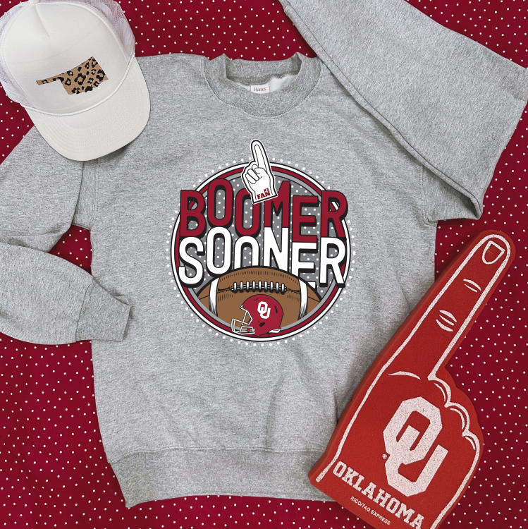 UNIV of OK 2023 Boomer Sooner Football Polkadot Circle