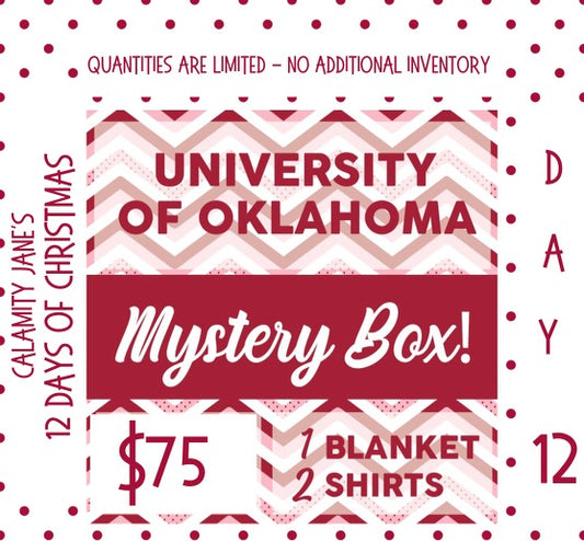 MYSTERY BOX: UNIV. of OK (1 Blanket + 2 Shirts)