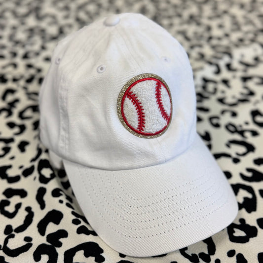 BASEBALL Chenille Patch Cotton Hat