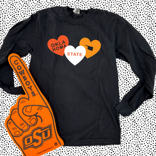 OSU: *OK STATE* Oklahoma State & Hearts - (SWEATSHIRT)