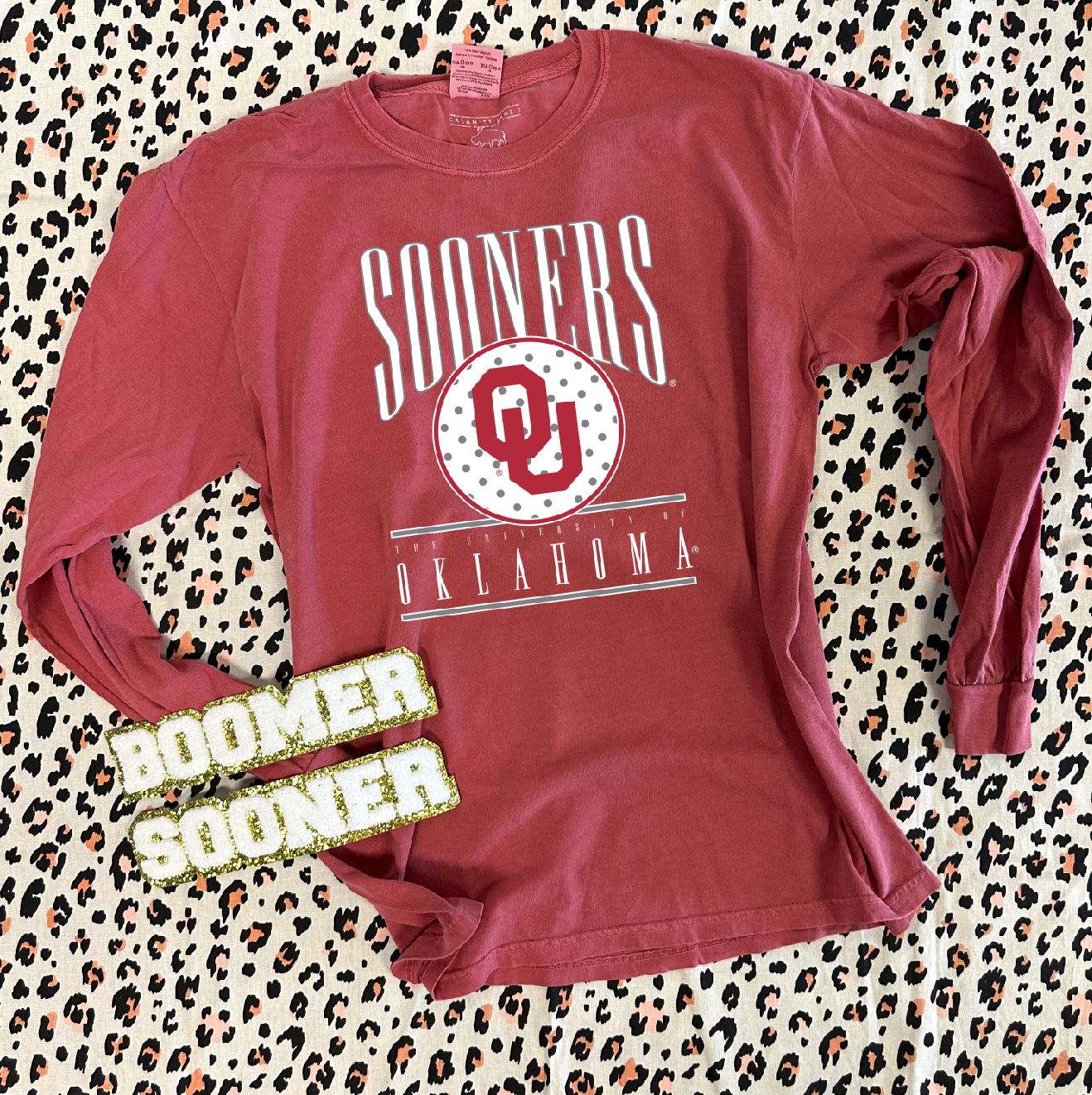 UNIV. OF OK 2024: OU Sooners Traditional Collegiate Tee (COMFORT COLORS LONGSLEEVE)