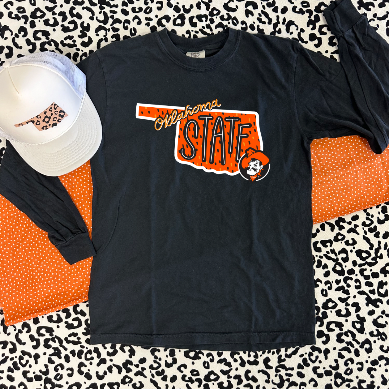 OK STATE 2024: Oklahoma State & Pistol Pete (COMFORT COLORS LONGSLEEVE)