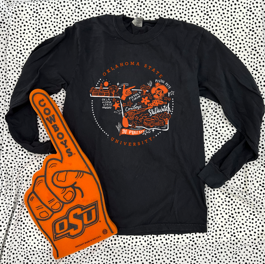 OK STATE 2024: OSU Circle Storyboard (COMFORT COLORS LONGSLEEVE)