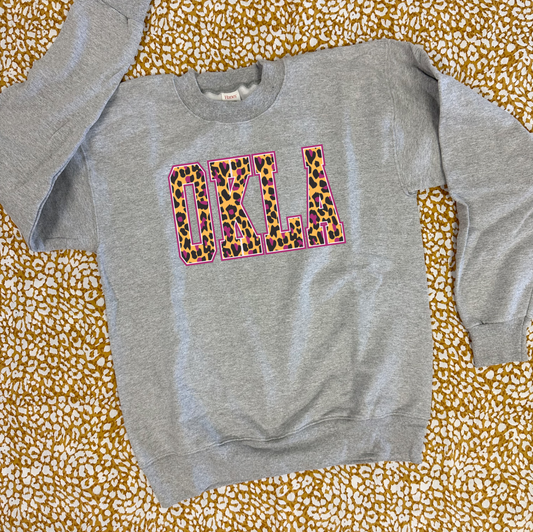 OKLAHOMA 2024: OKLA Fall Leopard (SWEATSHIRT)