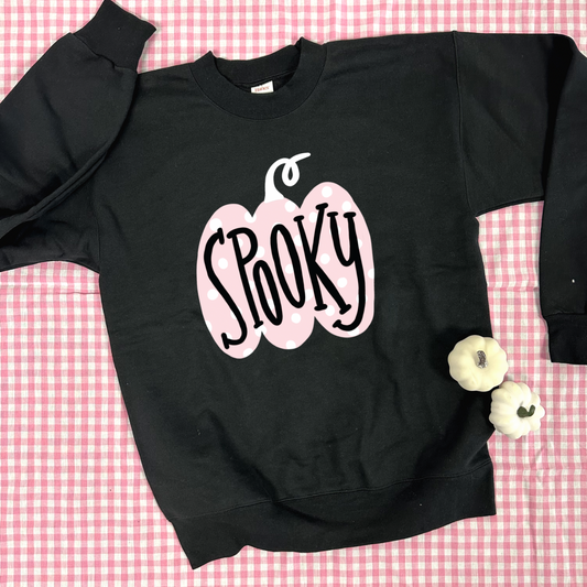 HALLOWEEN 2024: SPOOKY Pastel Polkadot Pumpkin (SWEATSHIRT)