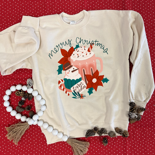 CHRISTMAS 2024: Warm Wishes & Hot Chocolate Christmas (SWEATSHIRT)