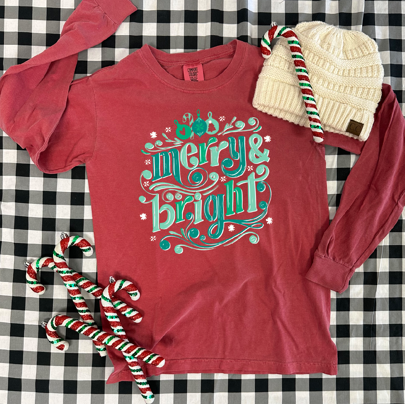 CHRISTMAS 2024: Merry & Bright (COMFORT COLORS SHORT SLEEVE & LONG SLEEVE)