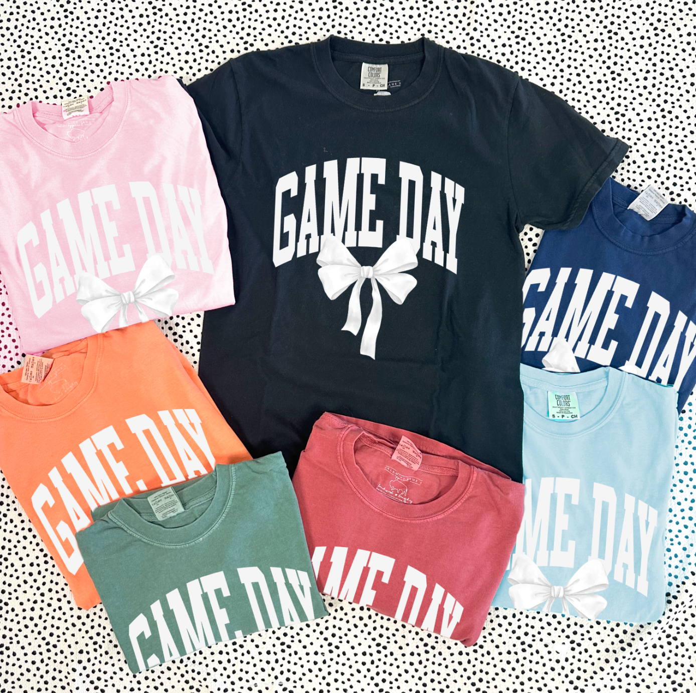 SPORTS LIFE: GAME DAY Watercolor Bow (COMFORT COLORS SHORTSLEEVE)