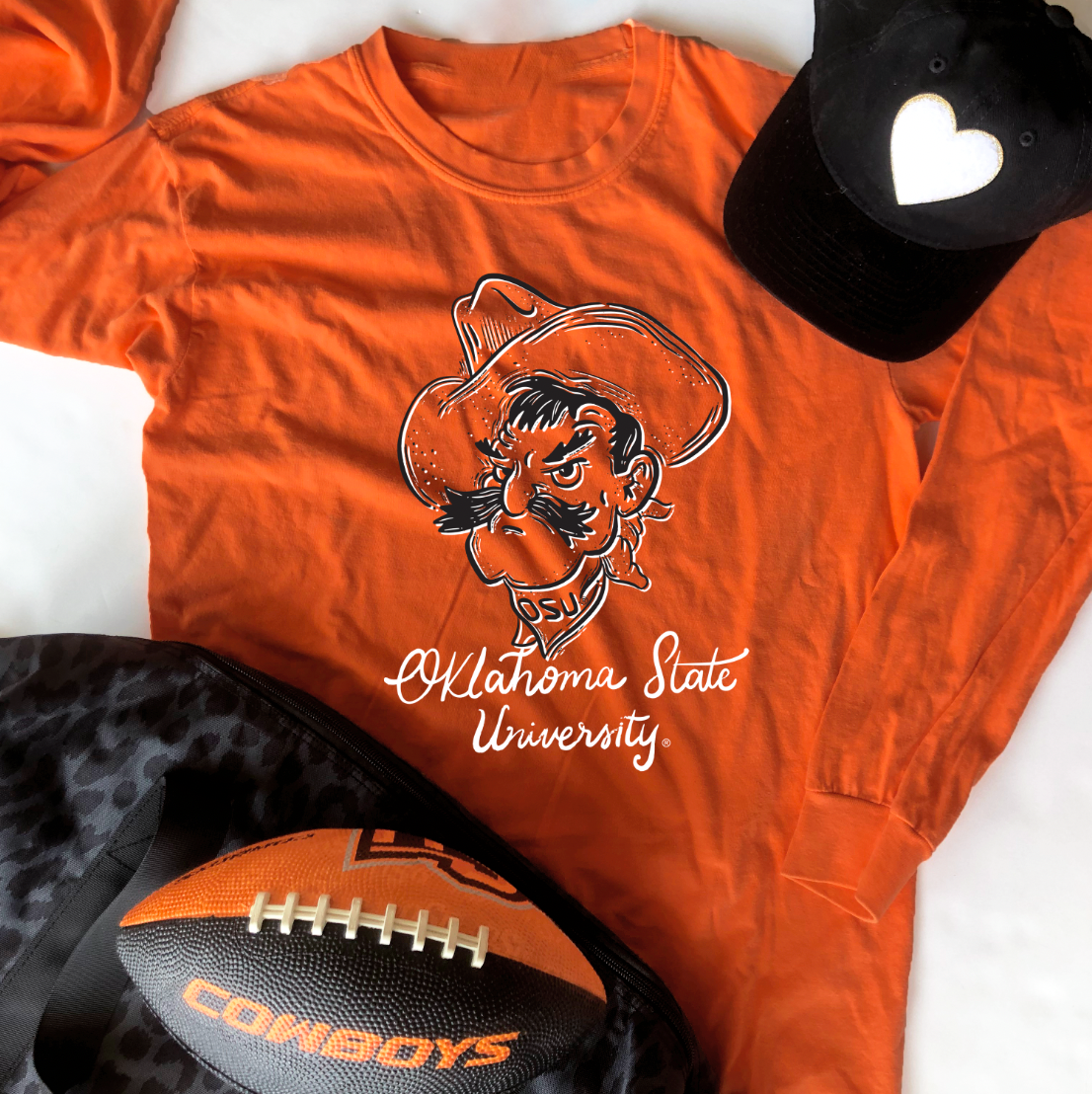 OK STATE 2022: Handdrawn Pistol Pete & Script (LONGSLEEVE)