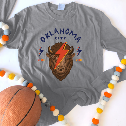 OKC SPIRIT 2022: Bison & Lightning (LONGSLEEVE)