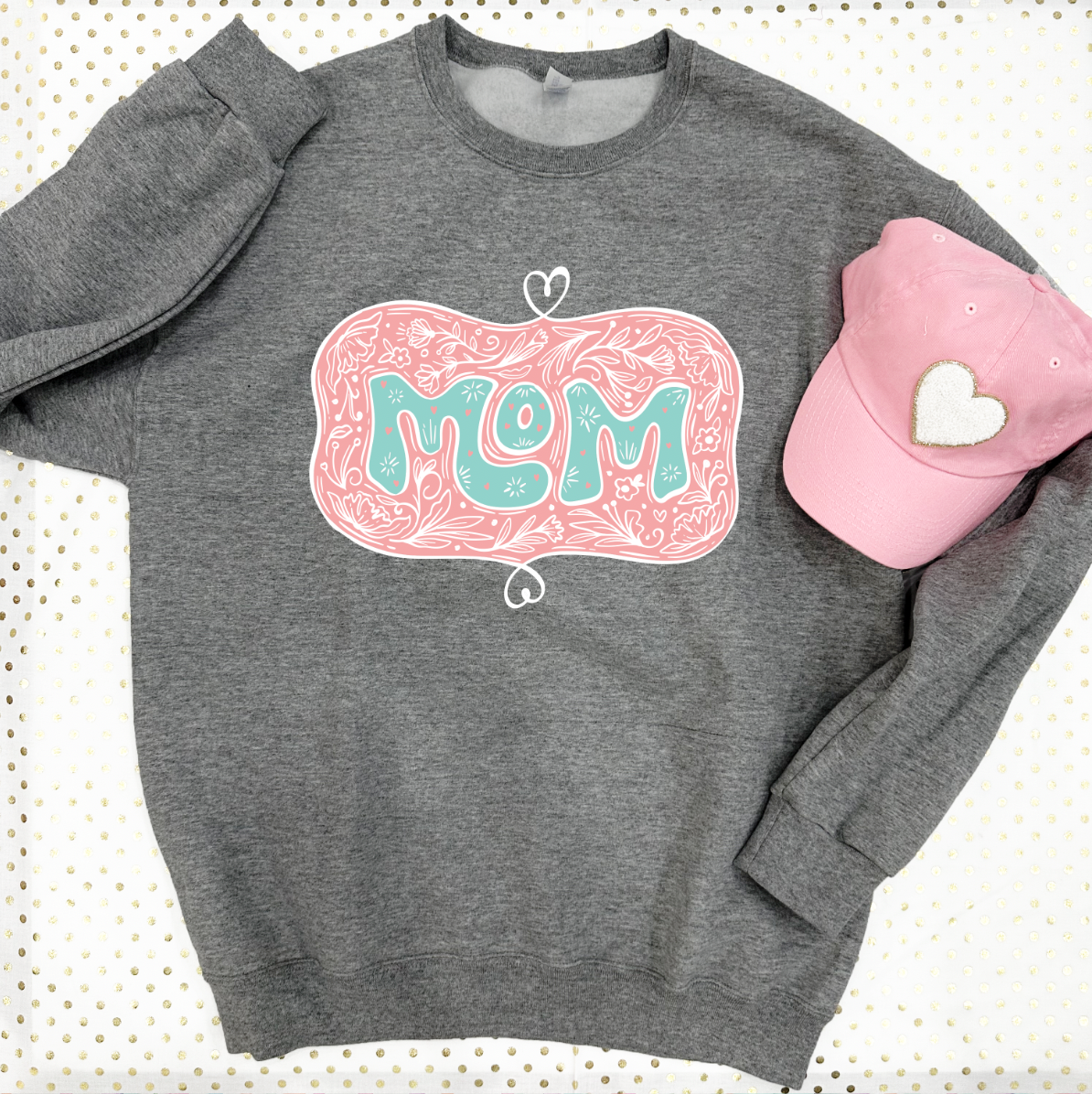 MOM LIFE 2023: MOM Floral Chalk Art (SWEATSHIRT)