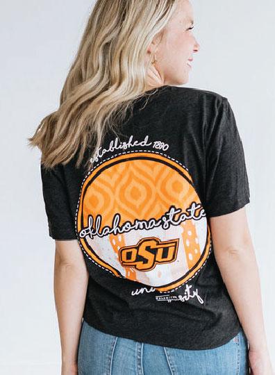 OK STATE 2019: Ikat & Stripes - Vneck